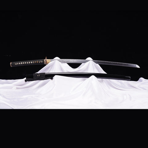 Hand Forged Japanese Samurai Sword Folded Steel Clay Tempered Gold Plated Copper/Silver Plated Copper Tsuba-COOLKATANA-ZS-0029-U