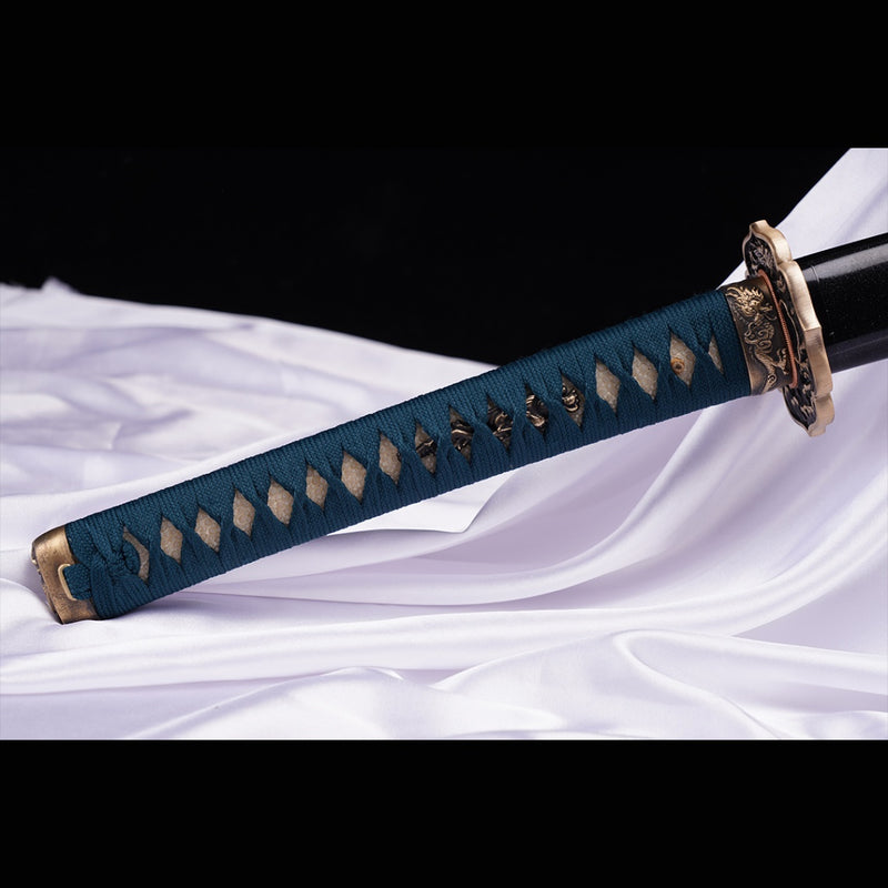 Hand Forged Japanese Samurai Sword High Manganese Steel Oil Quenching
