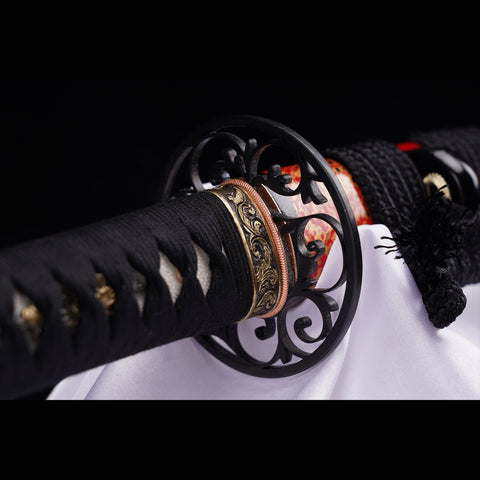 Hand Forged Japanese Samurai Katana Sword Z-Tuff Carbon Steel Vacuum+Cryogenic Full Tang-COOLKATANA