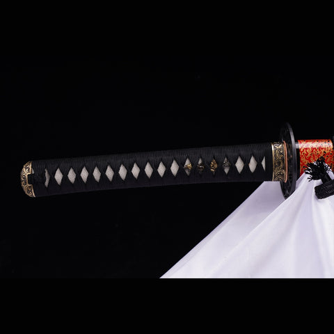 Hand Forged Japanese Samurai Katana Sword Z-Tuff Carbon Steel Vacuum+Cryogenic Full Tang-COOLKATANA