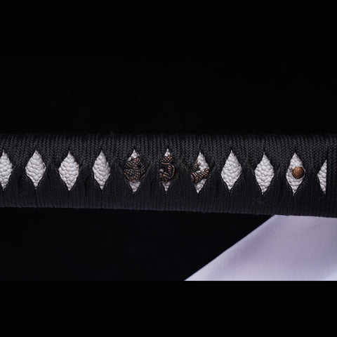 Hand Forged Japanese Samurai Katana Sword 1045 Steel Blade Oil Quenching Alloy Tsuba-COOLKATANA-ZS-0031-U