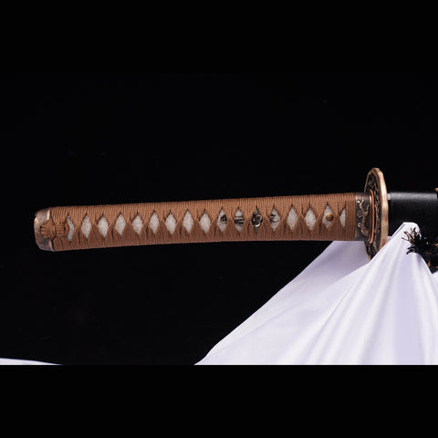 Hand Forged Japanese Samurai Katana Sword High Manganese Steel Oil Quenching Copper Tsuba-COOLKATANA-ZS-0003-U