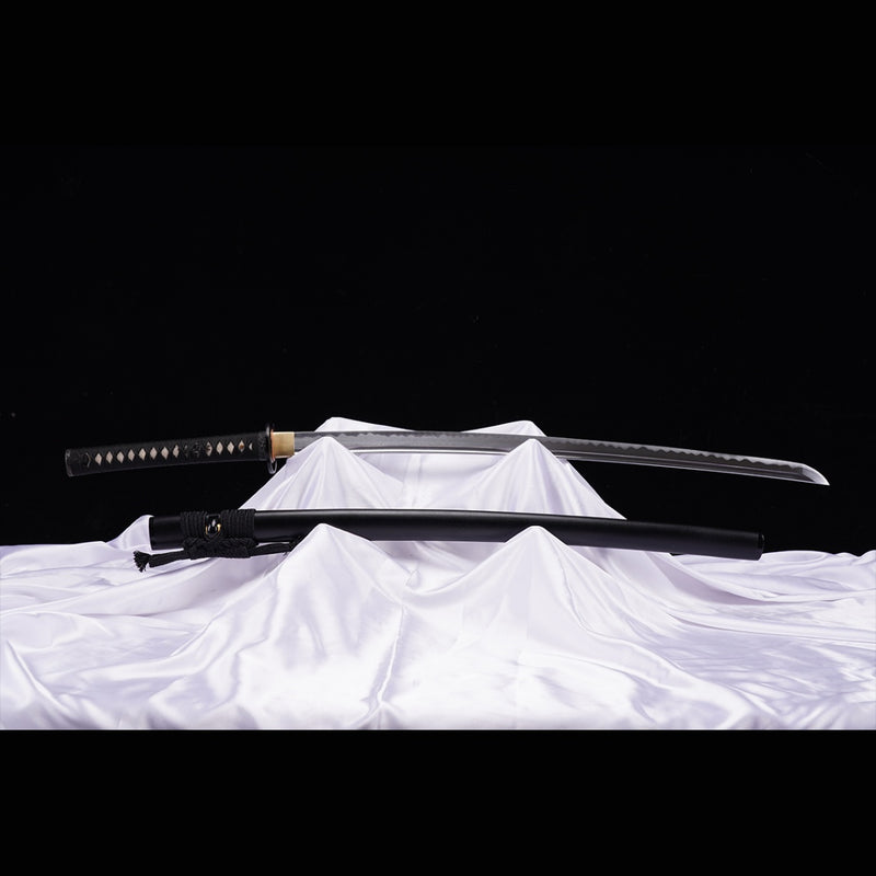 Hand Forged Japanese Samurai Katana Sword Folded Steel Blade Oil Quenching Full Tang - COOLKATANA 