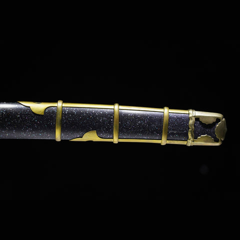 Hand Forged Japanese Samurai Katana Sword Folded Steel Sashikomi A+ Polishing Grade Clay Tempered-COOLKATANA-ZS-0016-U