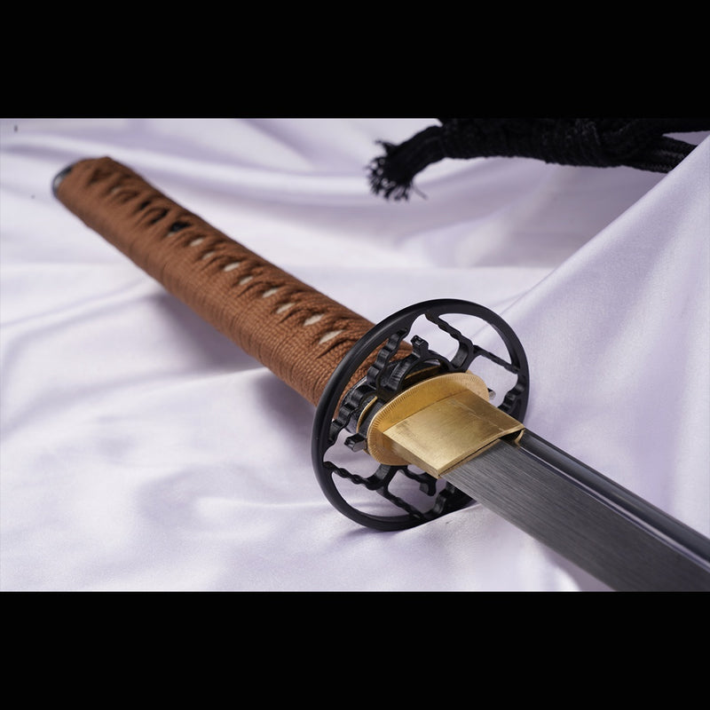 Hand Forged Japanese Samurai Katana Sword Manganese Steel Blade Oil Quenching Full Tang - COOLKATANA 