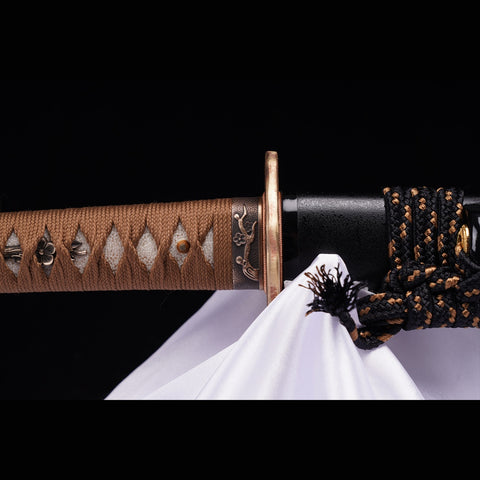 Hand Forged Japanese Samurai Katana Sword High Manganese Steel Oil Quenching Copper Tsuba-COOLKATANA-ZS-0003-U