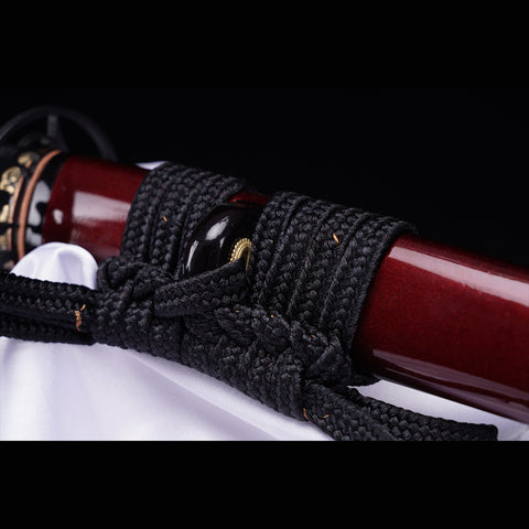 Hand Forged Japanese Samurai Katana Sword LD Steel Blade Vacuum+Cryogenic Iron Tsuba-COOLKATANA