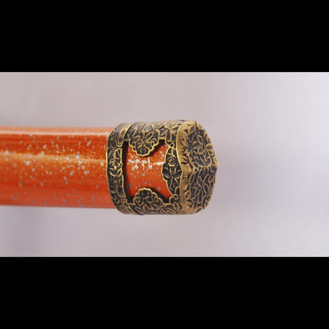 Hand Forged Tachi Sword Japanese Samurai Sword Sanmai 1095 Carbon Steel+Folded Steel Clay Tempered-COOLKATANA-SL-1142-U
