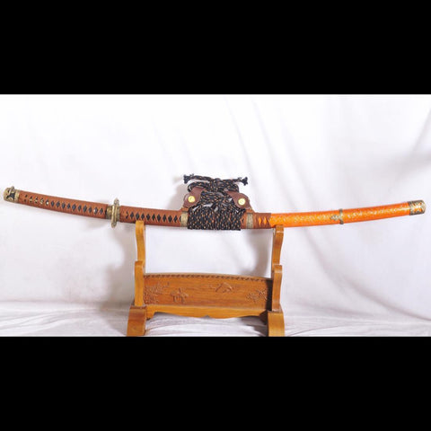 Hand Forged Japanese Samurai Tachi Sword 1095 Damascus Folded Steel-COOLKATANA-SL-1144-U