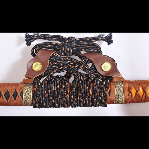 Hand Forged Japanese Samurai Tachi Sword 1095 Damascus Folded Steel-COOLKATANA-SL-1144-U