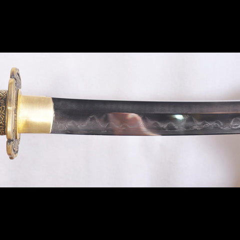 Hand Forged Japanese Samurai Tachi Sword 1095 Folded Clay Tempered Steel Full Tang-COOLKATANA