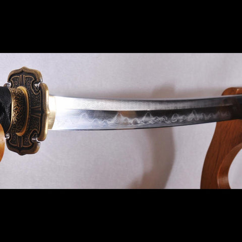 Hand Forged Japanese Samurai Tachi Sword 1095 Folded Clay Tempered Steel Full Tang-COOLKATANA-SL-1145-U