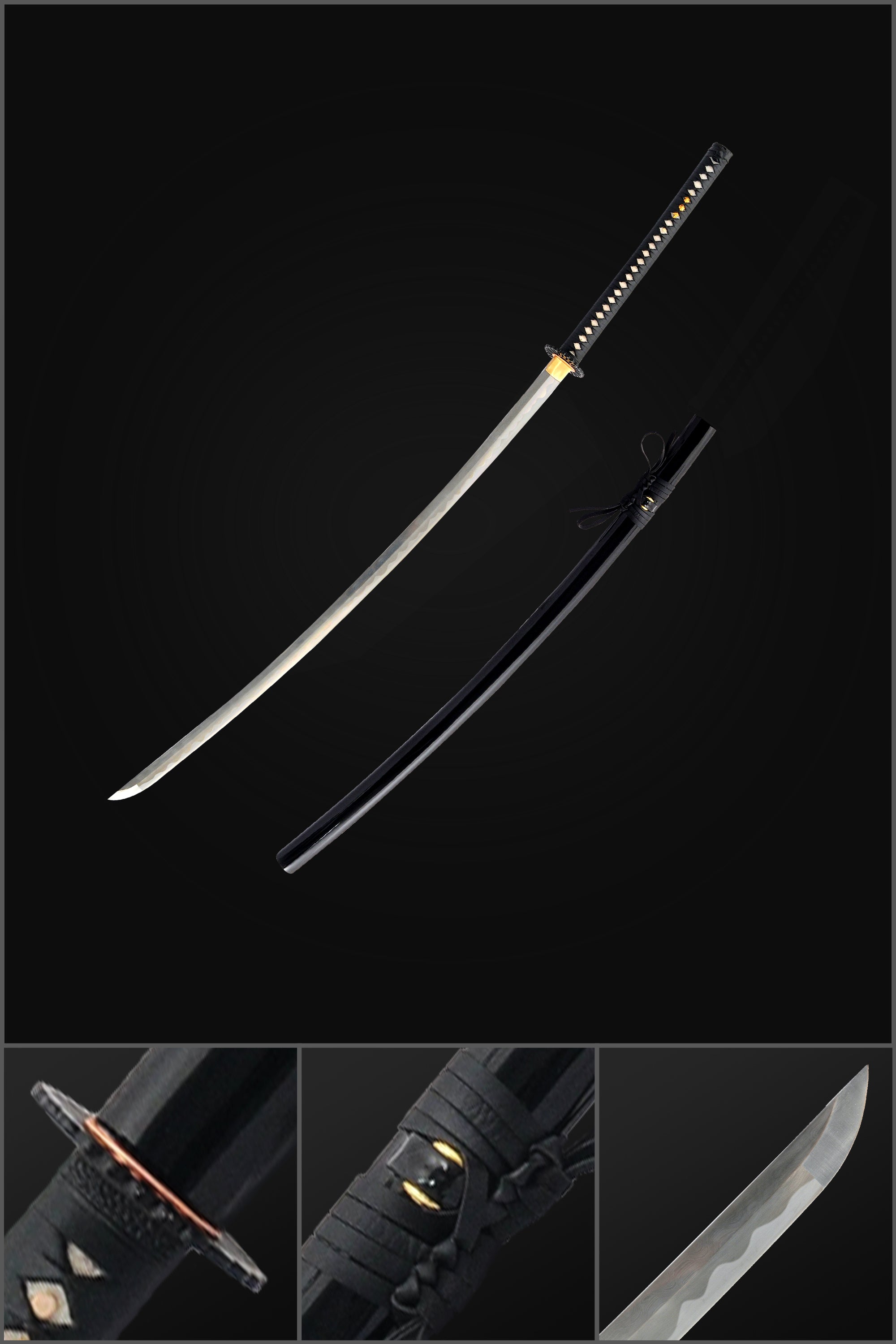 Hand Forged 55inch Nodachi Japanese Samurai Long Sword Combined