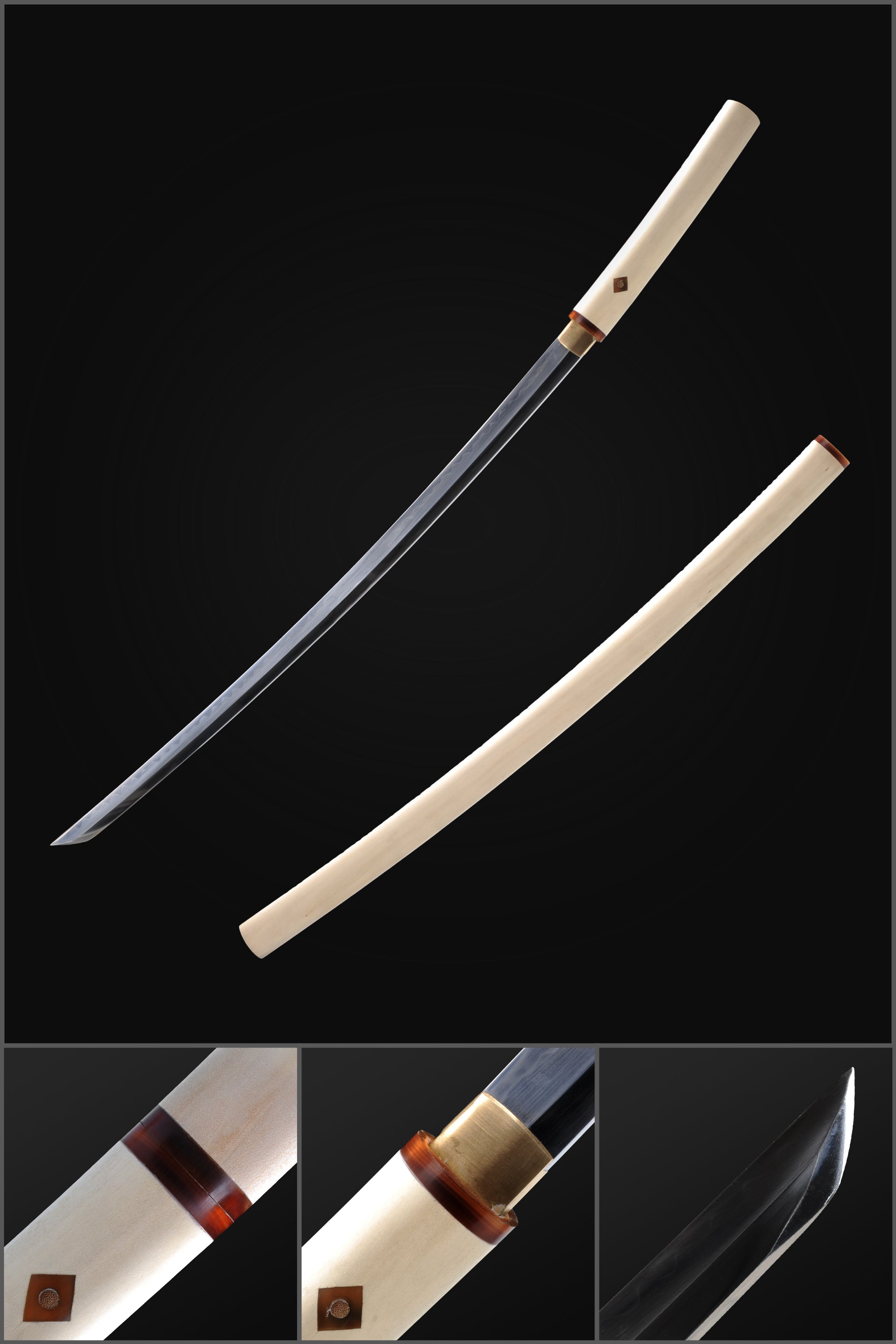 Hand Forged Sakabato Shirasaya Katana Reversed-Edge Japanese Sword