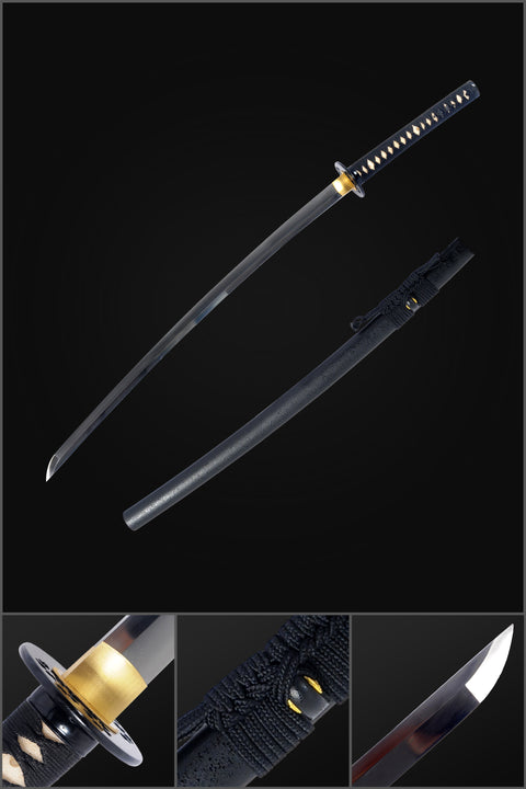 Hand Forged Japanese Samurai Katana Sword 1095 Carbon Steel Blade Full Tang-COOLKATANA-SL1267-U