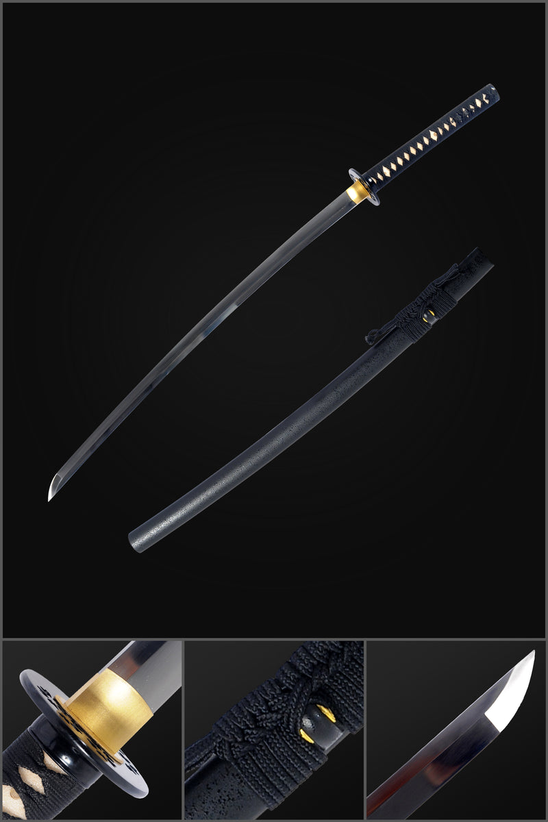 Hand Forged Japanese Samurai Katana Sword 1095 Carbon Steel Blade Full Tang - COOLKATANA 