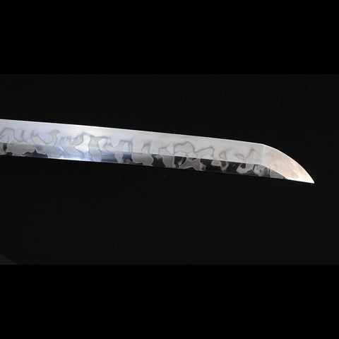 Hand Forged Japanese Samurai Katana Sword 1095 High Carbon Steel Hitatsura Hamon-COOLKATANA-SL-1408-U