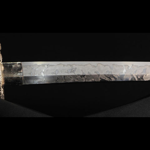 Hand Forged Japanese Samurai Katana Sword 1095 High Carbon Steel Hitatsura Hamon-COOLKATANA-SL-1408-U