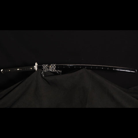 Hand Forged Japanese Samurai Katana Sword 1095 High Carbon Steel Hitatsura Hamon-COOLKATANA-SL-1408-U