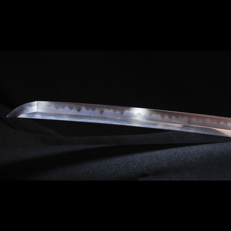Hand Forged Japanese Samurai Katana Sword 1095 Folded Steel Clay Tempe