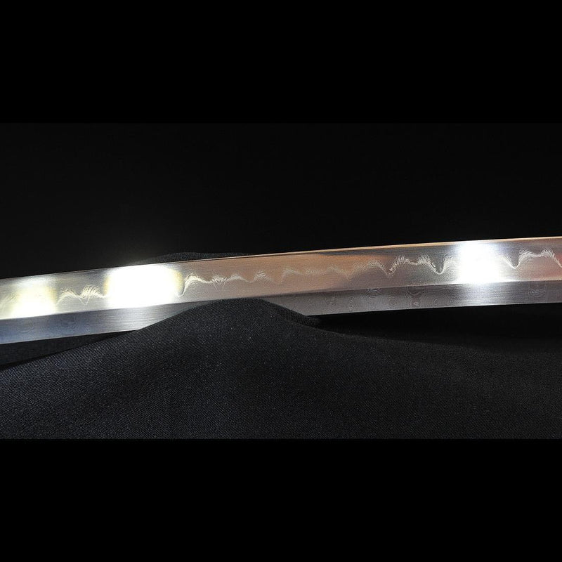Hand Forged Japanese Samurai Katana Sword 1095 Folded Steel Clay Tempe