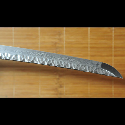 Hand Forged Japanese Samurai Katana Sword Folded Steel Uneven Surface Copper Tsuba-COOLKATANA