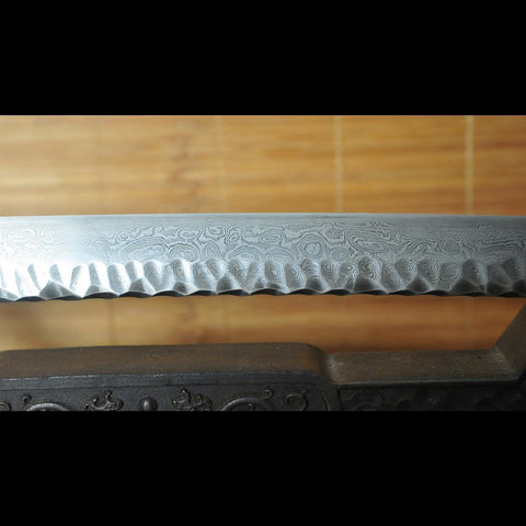 Hand Forged Japanese Samurai Katana Sword Folded Steel Uneven Surface Copper Tsuba-COOLKATANA-SL-1412-U