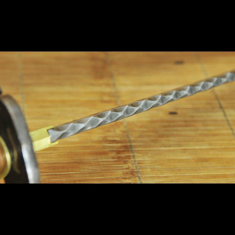 Hand Forged Japanese Samurai Katana Sword Folded Steel Uneven Surface Copper Tsuba-COOLKATANA-SL-1412-U
