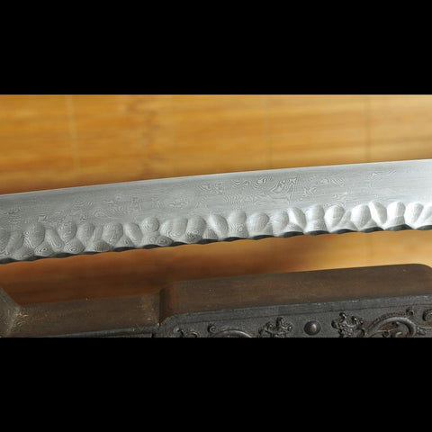 Hand Forged Japanese Samurai Katana Sword Folded Steel Uneven Surface Copper Tsuba-COOLKATANA-SL-1412-U