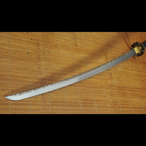 Hand Forged Japanese Samurai Katana Sword Folded Steel Uneven Surface Copper Tsuba-COOLKATANA-SL-1412-U