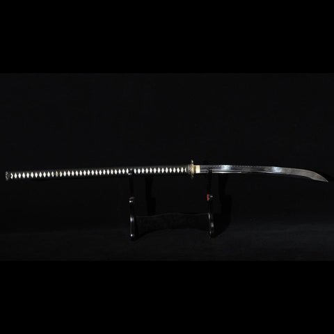Hand Forged Japanese Naginata Sword 1095 Steel Clay Tempered Brass Tsuba-COOLKATANA-SL-1419-U