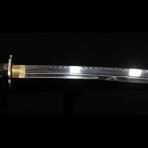 Hand Forged Japanese Naginata Sword 1095 Steel Clay Tempered Brass Tsuba-COOLKATANA-SL-1419-U