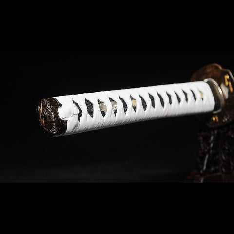 game sword katana ghost of tsushima Clan Sakai Katana Sword 1095 Folded Steel Tsuba SL-1428 COOLKATANA 13
