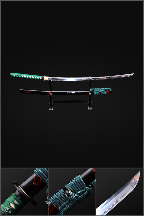 Hand Forged Japanese Samurai Sword Clay Tempered Katana 1095 Carbon Steel Mirrorlike Shiny Blade-COOLKATANA-SL-819-U