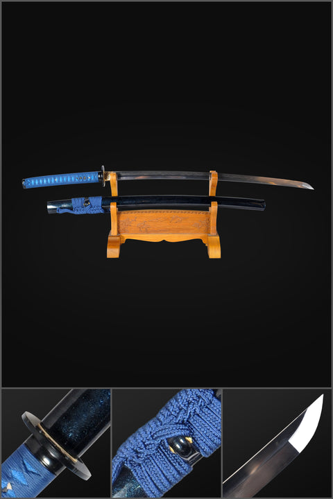 Hand Forged Japanese Samurai Katana Sword Folded Steel Clay Tempered Full Tang-COOLKATANA-SL-1185-U
