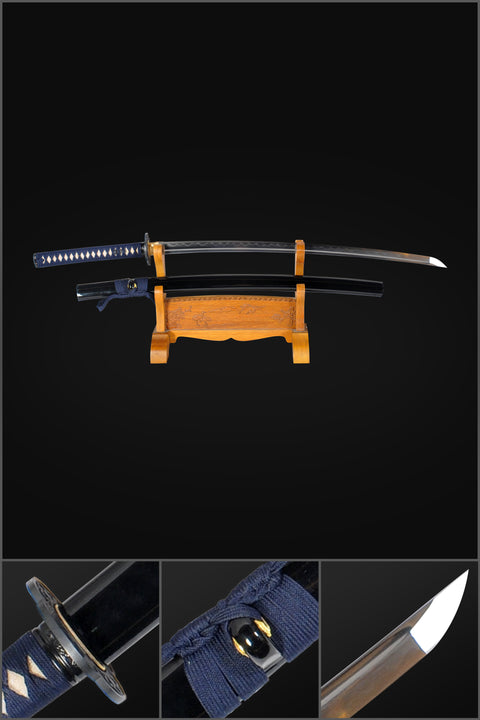 Hand Forged Japanese Samurai Katana Sword Folded Steel Clay Tempered Full Tang Functional-COOLKATANA-SL-1184-U